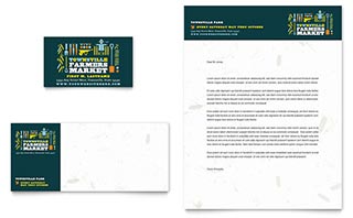 Farmers Market Business Card & Letterhead Template