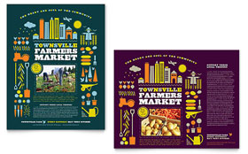 Farmers Market Poster Template Design