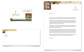 Farming & Agriculture Business Card & Letterhead Template