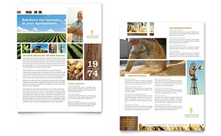 Farming & Agriculture Datasheet Template