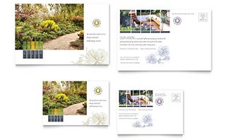 Urban Landscaping Postcard Template