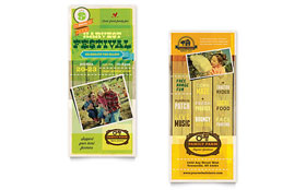 Harvest Festival Rack Card Template Design