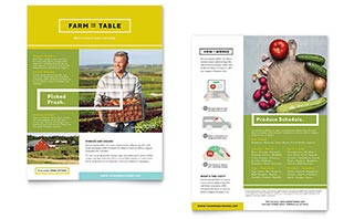 Organic Food Datasheet Template