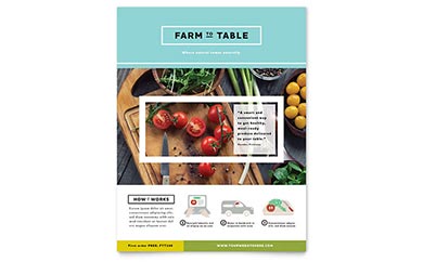 Organic Food Business Flyer Design Example