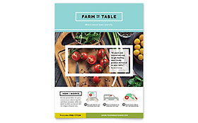 Organic Food Flyer Template - InDesign, Illustrator, Word, Publisher, Pages