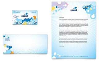 Car Wash Business Card & Letterhead Template