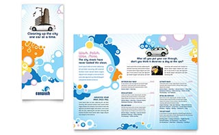 Car Wash Tri Fold Brochure Template