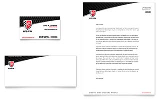 Auto Detailing Business Card & Letterhead Template