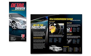 Auto Detailing Tri Fold Brochure Template