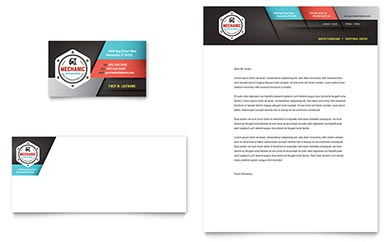 Auto Services Business Card Design Example