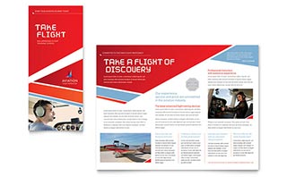 Aviation Flight Instructor Brochure Template