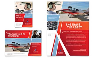 Aviation Flight Instructor Flyer & Ad Template