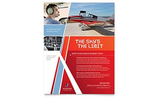 Aviation Flight Instructor Flyer Template