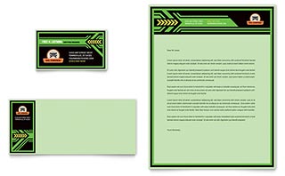 Oil Change Business Card & Letterhead Template