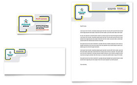 Moving Service Business Card & Letterhead Template Design