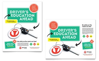 Driving School Poster Template