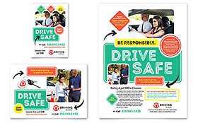 Driving School Flyer & Ad Template Design