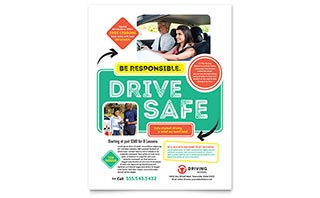 Driving School Flyer Template