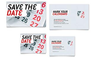 Save The Date Note Card Template