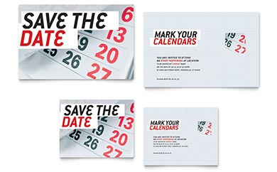 Save The Date Note Card Design Example