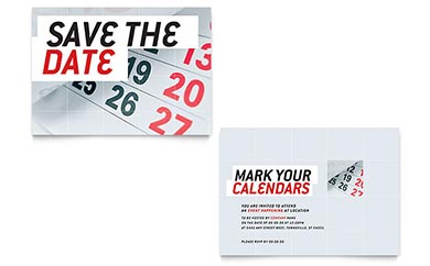 Save The Date Announcement Design Example