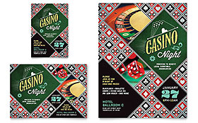 Casino Night Flyer & Ad Template Design