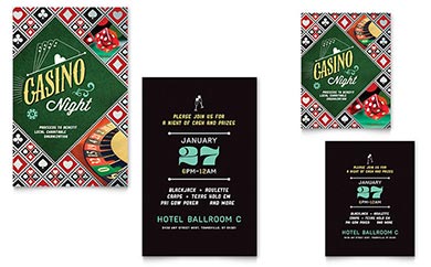 Casino Night Note Card Download