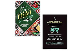 Casino Night Invitation Template