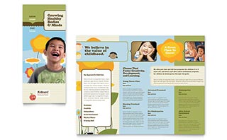 Child Development School Tri Fold Brochure Template