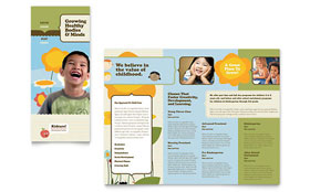 Child Development School Tri Fold Brochure Template Design