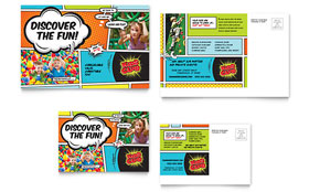 Kids Club Postcard Template Design