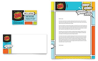 Kids Club Business Card & Letterhead Template