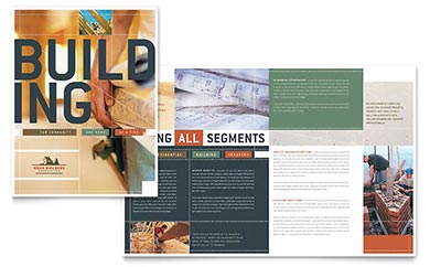 Construction Company Brochure Design Example