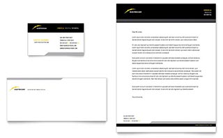 Electrician Business Card & Letterhead Template