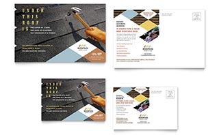 Roofing Contractor Postcard Template