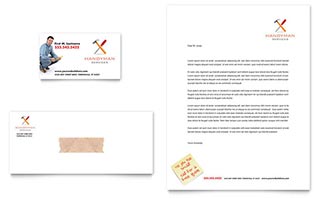 Handyman Services Business Card & Letterhead Template