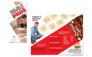 Handyman Services Tri Fold Brochure Template