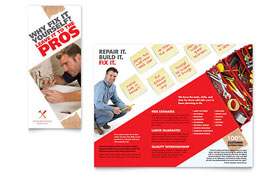 Handyman Services Tri Fold Brochure Design Template