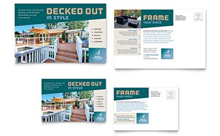 Decks & Fencing Postcard Template