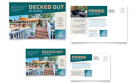 Decks & Fencing Postcard Template Design