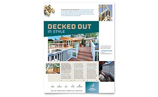 Decks & Fencing Flyer Template