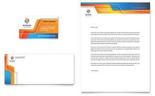 HVAC Business Card & Letterhead Template