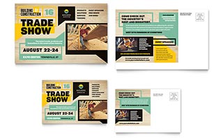 Builder's Trade Show Postcard Template