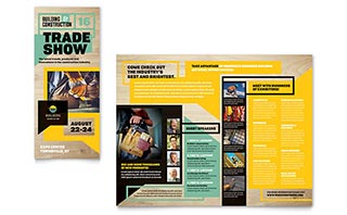 Builder's Trade Show Tri Fold Brochure Template