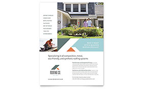 Roofing Company Flyer Template Design