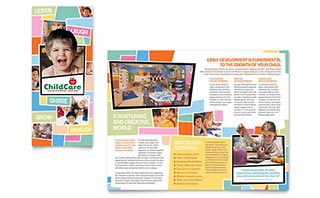 Preschool Kids & Day Care Brochure Template