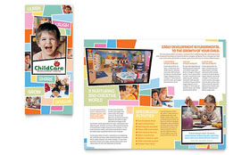 Preschool Kids & Day Care Brochure Template Design