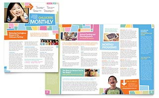 Preschool Kids & Day Care Newsletter Template