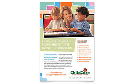 Preschool Kids & Day Care Flyer Template Design