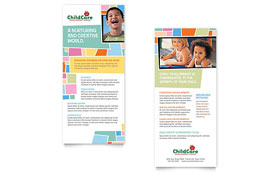 Preschool Kids & Day Care Rack Card Design Template